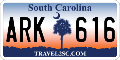 SC license plate ARK616
