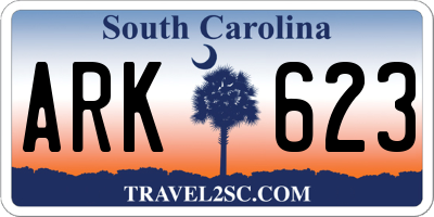 SC license plate ARK623