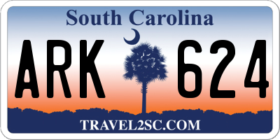 SC license plate ARK624