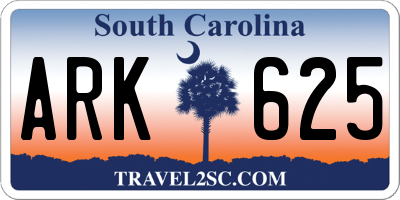 SC license plate ARK625