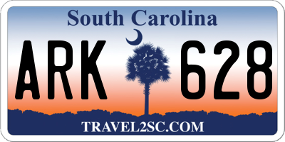 SC license plate ARK628