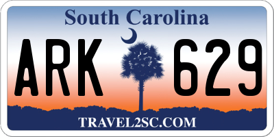 SC license plate ARK629