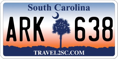 SC license plate ARK638