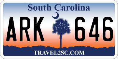 SC license plate ARK646