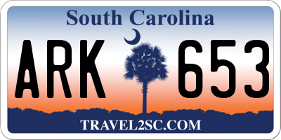 SC license plate ARK653