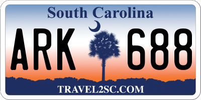 SC license plate ARK688
