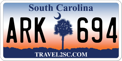 SC license plate ARK694