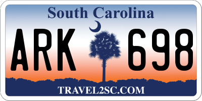 SC license plate ARK698