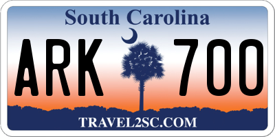 SC license plate ARK700