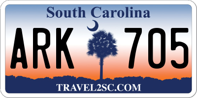 SC license plate ARK705
