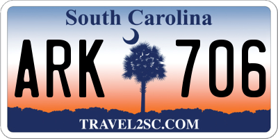 SC license plate ARK706