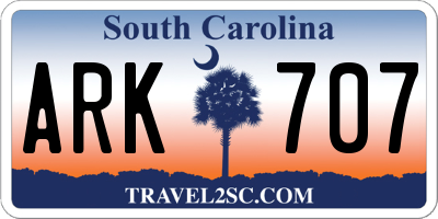 SC license plate ARK707