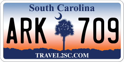 SC license plate ARK709