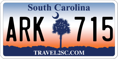 SC license plate ARK715