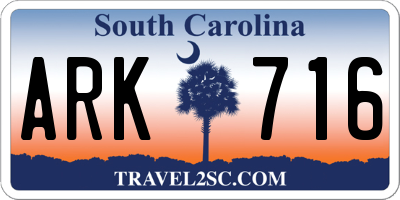 SC license plate ARK716