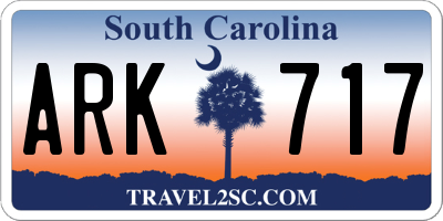 SC license plate ARK717