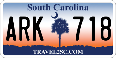 SC license plate ARK718
