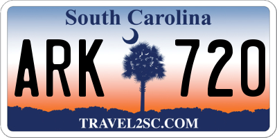 SC license plate ARK720