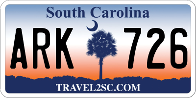 SC license plate ARK726