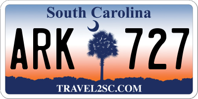 SC license plate ARK727