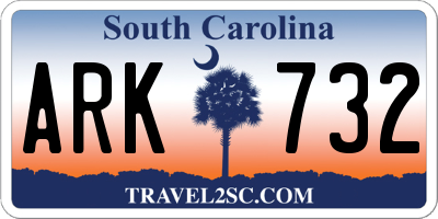 SC license plate ARK732