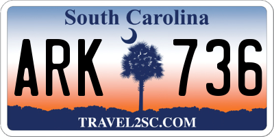SC license plate ARK736