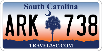 SC license plate ARK738