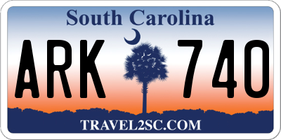 SC license plate ARK740