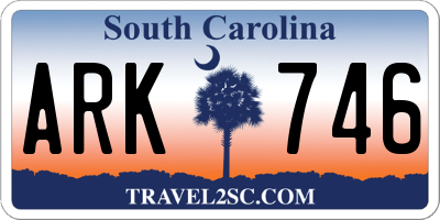 SC license plate ARK746