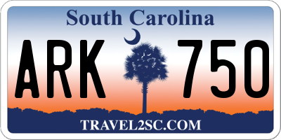 SC license plate ARK750