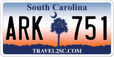 SC license plate ARK751