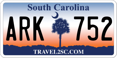 SC license plate ARK752