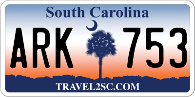 SC license plate ARK753
