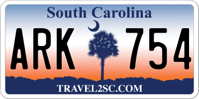 SC license plate ARK754