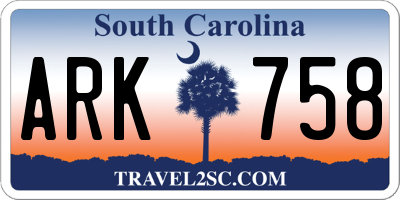 SC license plate ARK758