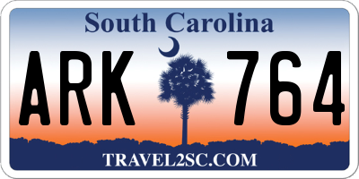 SC license plate ARK764