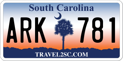 SC license plate ARK781