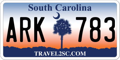 SC license plate ARK783