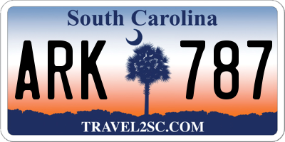 SC license plate ARK787