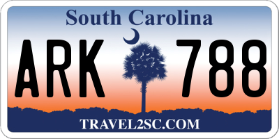 SC license plate ARK788