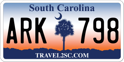 SC license plate ARK798