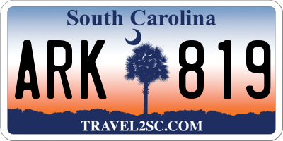 SC license plate ARK819