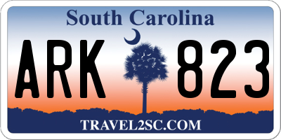 SC license plate ARK823