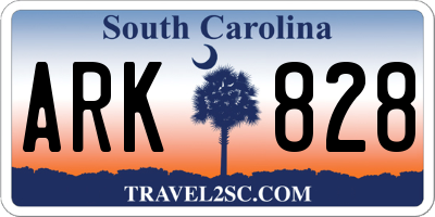 SC license plate ARK828