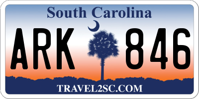 SC license plate ARK846
