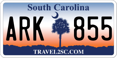 SC license plate ARK855