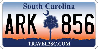 SC license plate ARK856