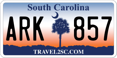 SC license plate ARK857