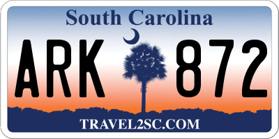 SC license plate ARK872