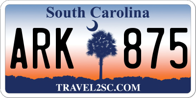 SC license plate ARK875